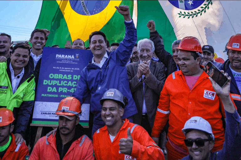 Governador dá início à duplicação em concreto da PR-412 entre Matinhos e Pontal do Paraná