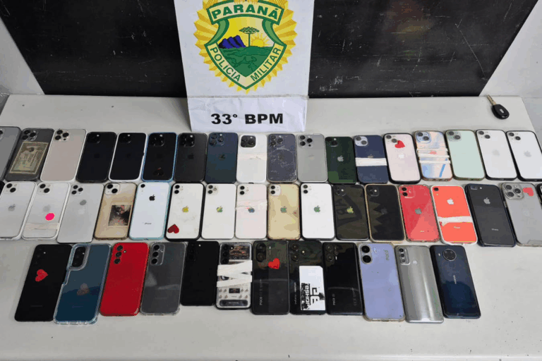 Polícia Militar prende cinco pessoas e recupera 54 celulares furtados em festival no Paraná