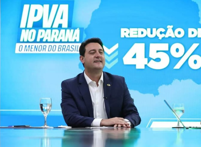 Governador Ratinho Junior anuncia redução no valor do IPVA em 2026