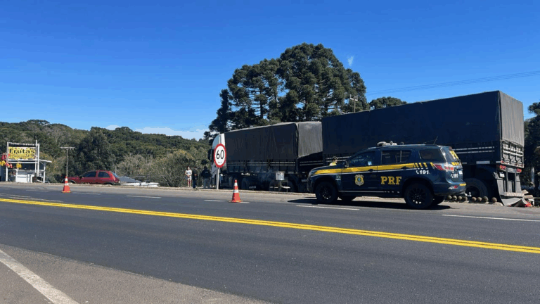 Vendedor morre atropelado por caminhão desgovernado às margens de rodovia, no Paraná