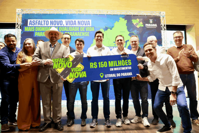 Estado anuncia R$ 150 milhões em pavimentação nos sete municípios do Litoral