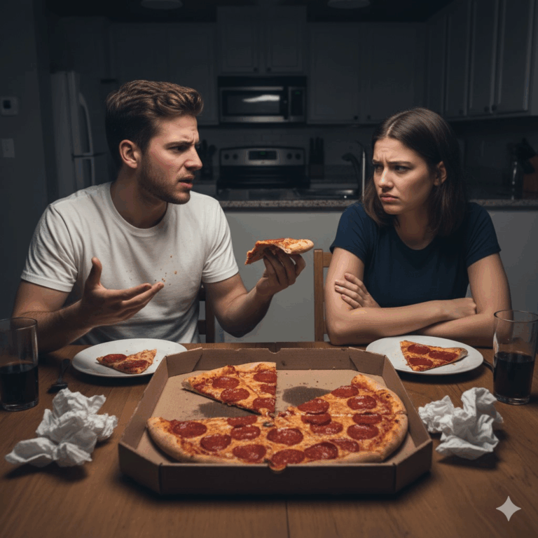 Uma pizza não resolve os problemas da sua relação