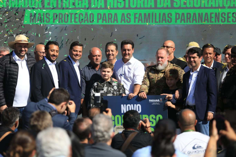 Ratinho Junior anuncia R$ 338 milhões para segurança pública,  o  maior investimento da história do PR
