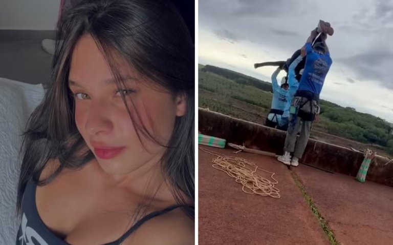 VÍDEO: Mulher morre após ser jogada sem cordas durante salto no interior de SP