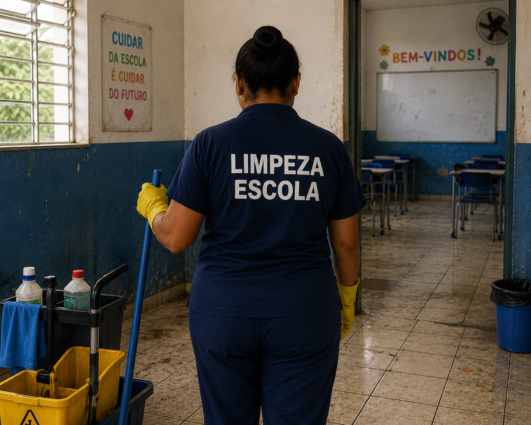 Mudança na limpeza das escolas municipais preocupa professores e pais em Ponta Grossa