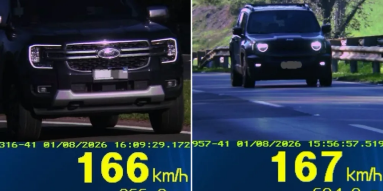 PRF flagra mais de 100 motoristas em excesso de velocidade na BR-376 entre Ponta Grossa e Tibagi