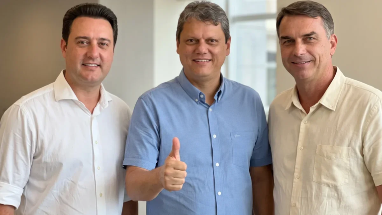 Flávio liga para Ratinho Jr. e acerta apoio à sua candidatura a presidente